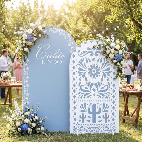 Mindsoft 2 Set Cielito Lindo Arch Cover 7.2ft 6.6ft, Mexican Dusty Blue - Image 4