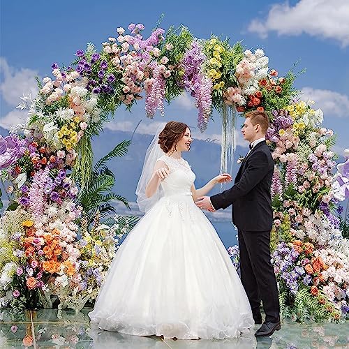 Asee'm Round Backdrop Stand 8.5FT Gold Wedding Arch Metal Circle Balloon - Image 5