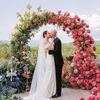 Asee'm Round Backdrop Stand 7.2FT Gold Wedding Arch Metal Circle Balloon - Image 5