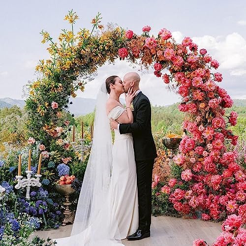 Asee'm Round Backdrop Stand 7.2FT Gold Wedding Arch Metal Circle Balloon - Image 5