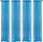 Poise3EHome Turquoise Sequin Backdrop Curtains,4 Panels 2FTx8FT Glitter Background for Party Birthday Party Baby Shower Wedding Christmas Thanksgiving Halloween Holiday Festival Decor - Image 6