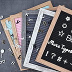 Grey Changeable Felt Letter Board, 10x10 Inch, 725 Pre-Cut & Sorted Letters, First Day of School, Classroom Decor, Message Sign - Image 6