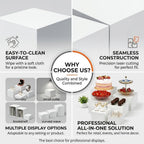 Fushiton 6 PCS Nesting Buffet Risers Set, 5/6/7/8/9/10 in Stackable White Display Stands for Food, Desserts, Jewellery and Collectibles, Versatile Table Riser for Catering, Parties and Retail Displays - Image 3