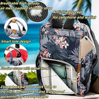 Diaper Bag Backpack for Dad and Mom with USB Charging Port Stroller Straps and Insulated Pocket,army military Travel Nappy Backpack for Daddy/Mommy (Flower Pattern) - Image 5