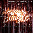 Planzo Welcome to the Jungle LED Neon Sign Light Baby Shower Wall Decor - Image 2