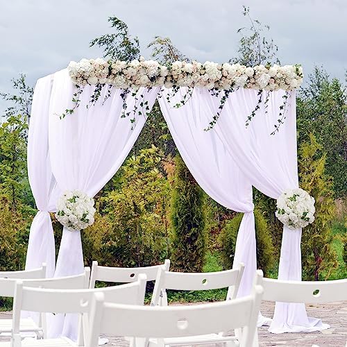 BLOSMON Artificial Flower Balls Wedding Centerpieces 10 Pcs 14.2" Large White Fake Flowers Rose Hydrangea Ball Arrangement Center Pieces for Table Silk Floral Bouquet for Wedding Party Home Decor - Image 3