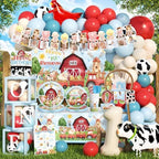 Farm First Birthday Decorations for Boy,Serves 25 Guests by Unknown
