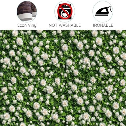 20X10FT Greenery Grass Backdrop Wedding Backdrop Anniversary Ceremony Photography Background Bridal Floral Grass Birthday Baby Shower Party Decorations Banner Flower Wall Family Photo Booth Props - Image 6
