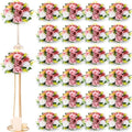 Hotop 24 Pcs Silk Rose Flower Balls,Dusty Pink, Pink, White by Hotop