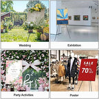 Easel Stand for Wedding Sign & Poster 63'' Easels for Display Portable Art Easel for Floor Adjustable Metal Easel Black 2 Pack - Image 6