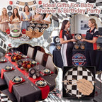 FoldTier 36 Sets Race Car Baby Shower Party Favors Checkered Ceramic Dishes - Image 7