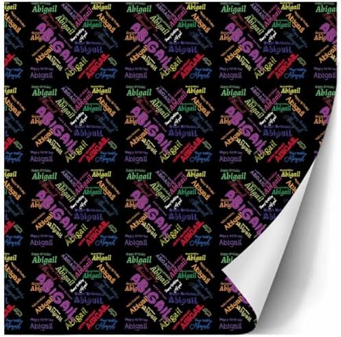 AOFUN Wrapping Paper Roll with Printed Name Gift for Mother Father Day Birthday Christmas Day Anniversary Wrapping Paper For Her 5 Rolls 58"" x 23"", Style 19 - Image 3