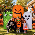 Moukeren 3 Pcs Halloween Arch Cover 4ft 5ft 6ft Pumpkin Ghost Theme - Image 4