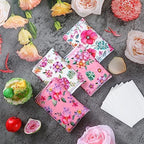 PerKoop 100 Pack Pocket Tissues Travel Slim Packs Small Facial Tissues Wallet Size Toilet Paper for Travel Guest Wedding Supplies, 4 Styles(Flower Travel) - Image 4