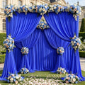 50x10ft Royal Blue Backdrop Curtain Panels for Parties - Wrinkle Free Polyester Photo Curtain Backdrop Wedding Back Drop Fabric Drapes for Party Decorations Background for Photography by WishCare