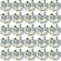 Bundles Artificial Peonies, 24 Bundles - Dusty Blue & White by Scawim