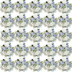 Bundles Artificial Peonies, 24 Bundles - Dusty Blue & White by Scawim
