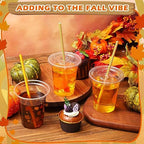 120 Pack Fall Disposable Cups 12oz Plastic Pumpkin Maple Cups for autumn - Image 5