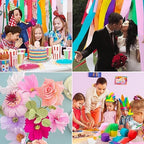 Berlune 48 Rolls Crepe Paper Streamers, 8 Colors, Party Decorations - Image 4
