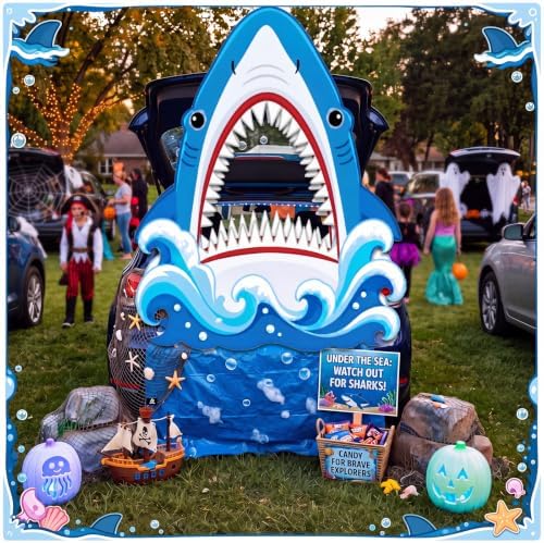 Funrous 5 ft Shark Mouth Cardboard Stand-up Party Decor, 1 Pcs - Image 5