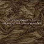 35x120 Inch Brown Cheesecloth Table Runner Rustic Fall Wedding Party Decor - Image 3