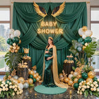 50ft x 14ft Hunter Green Backdrop Curtains for Wedding Parties, 10 Panels Wrinkle Free Polyester Fabric Drapes for Reception, Photography Background, Baby Shower & Stage Decor (5ft x 14ft Each) - Image 2