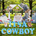 Sliner 12 Pcs It's a Cowboy Yard Signs Western Baby Shower Decorations - Image 4