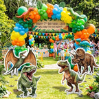 Honoson 4 Pcs 24" to 32" Large Dinosaur Cardboard Cutouts, Realistic Dinosaur Backdrop Standup Yard Signs Birthday Party Decoration for Jungle Dino Theme Photo Booth Props Party Supplies - Image 4