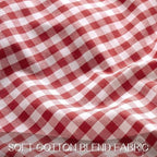 Romanstile Gingham Ruffled Tablecloth Rectangle, 60 x 120 Inch, Red - Image 4
