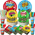 450 Pcs Tableware Set, Serve 50, Colorful, Hero Theme by Unknown