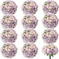 Tigeen 24 Bundles Peonies Artificial Flowers Faux Roses, Purple by Tigeen