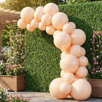 2 Set Reusable Inflatable Balloon Garland Arch Kit,Beige - Image 3