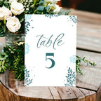 Leaf Design Table Number Cards Double Sided Party Table Numbers for Reception Baby Shower Anniversary Birthday Bridal Party 4x6 Inch - Image 2