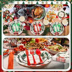 FillTouch 350 Pcs Merry Christmas Paper Plates Napkins Set for 50 Guests - Image 7