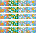 PerKoop 100 Pack Pocket Tissues Travel Slim Packs Small Facial Tissues Wallet Size Toilet Paper for Travel Guest Wedding Supplies, 4 Styles(Daisy) by PerKoop