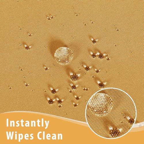 Obstal 2 Pack Table Clothes for 8 Foot Rectangle Tables, Gold - Image 3