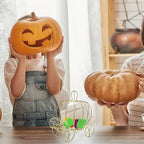 VILLCASE 8 Pcs Pumpkin Carriage Candy Boxes, Gold Metal Party Favors - Image 4