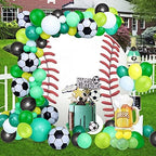 Baseball Round Backdrop Cover - Baseball Game Sports Theme Men Boys Birthday Party Decoration Circle Backdrop Cover Match Photo Background Props 7.2x7.2ft - Image 2