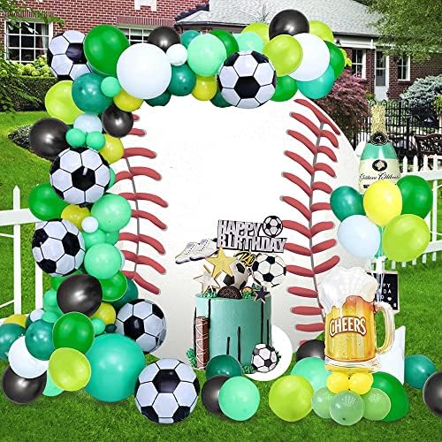 Baseball Round Backdrop Cover - Baseball Game Sports Theme Men Boys Birthday Party Decoration Circle Backdrop Cover Match Photo Background Props 6.5x6.5ft - Image 2