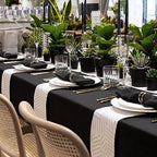 sancua 10 Pack Black Tablecloths 60x102 Inch for 8 Feet Rectangle Tables - Image 4