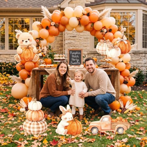 5 PCS Fall Pumpkin Baby Shower Stand Up Decor for Indoor Outdoor - Image 4