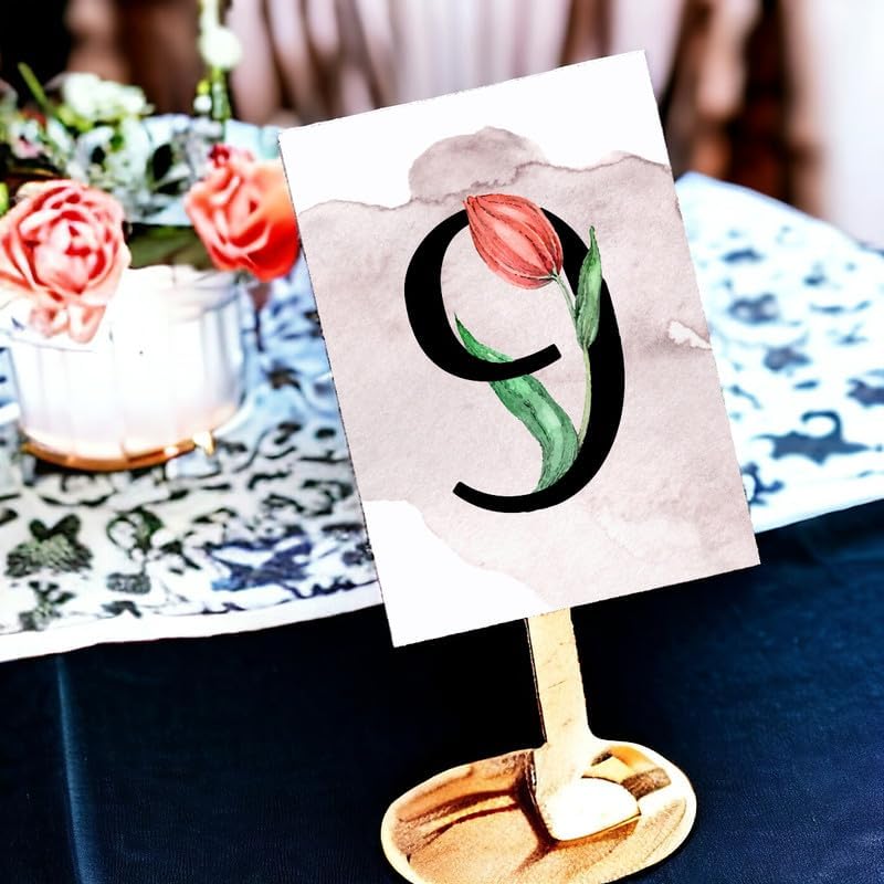 Painting Design Table Number Cards Double Sided Party Table Numbers for Reception Baby Shower Anniversary Birthday Bridal Party 4x6 100 Pcs - Image 2