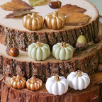 Kate Aspen 12pcs Fall Decor Gold Pumpkin Place Card Holder, Place Settings, Perfect for Thanksgiving Table Decor, Fall Themed Weddings, Bridal Brunches (Place Cards Included) - Image 5