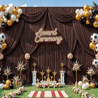 10x15ft Brown Backdrop Curtains for Parties Wedding Photo Wrinkle Free - Image 4