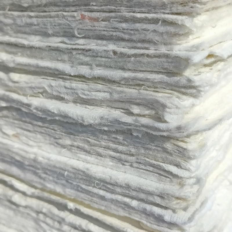 Natural Deckle Edge Paper Loose Leaf Sheets for Writing Calligraphy, Printing, Scrapbook Crafts, Map, Certificate, Invitation 150 GSM Ivory White-501-12x18-20 - Image 6