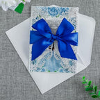 20 PCS 5.12x7.2 Butterfly Personalized Quinceanera Invitation, Customized XV Anos Laser Cut Invitation Cards with Envelopes (Silver Glitter Personalized) - Image 6