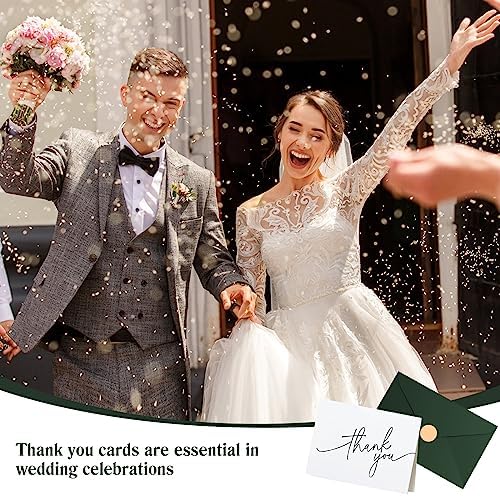 Goefun 144 Pack Thank You Cards with Envelopes Bulk Pack 4×6 Green - Image 6