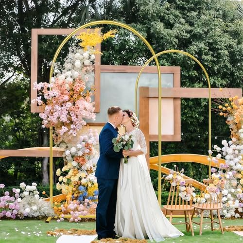 7.2FT Arch Backdrop Stand, Gold Metal Arch Stand Backdrop - Image 3