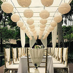 HAUSPROFI 12Pcs White Paper Lanterns with LED Lights Chinese Lanterns Decor - Image 6