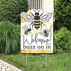 Big Dot of Happiness Little Bumblebee - Party Decorations - Bee Baby Shower or Birthday Party Welcome Yard Sign by BigDotofHappiness